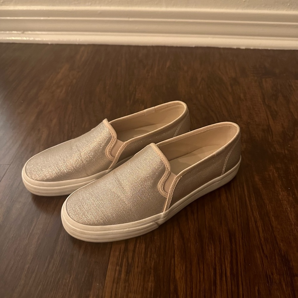 Champagne Shimmer Keds, like new
